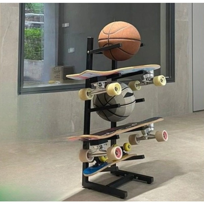 스케이트보드 장비 랙 통합형 디자인 농구 축구 스포츠  - Sports Equipment Basketball 리뷰 및 가격