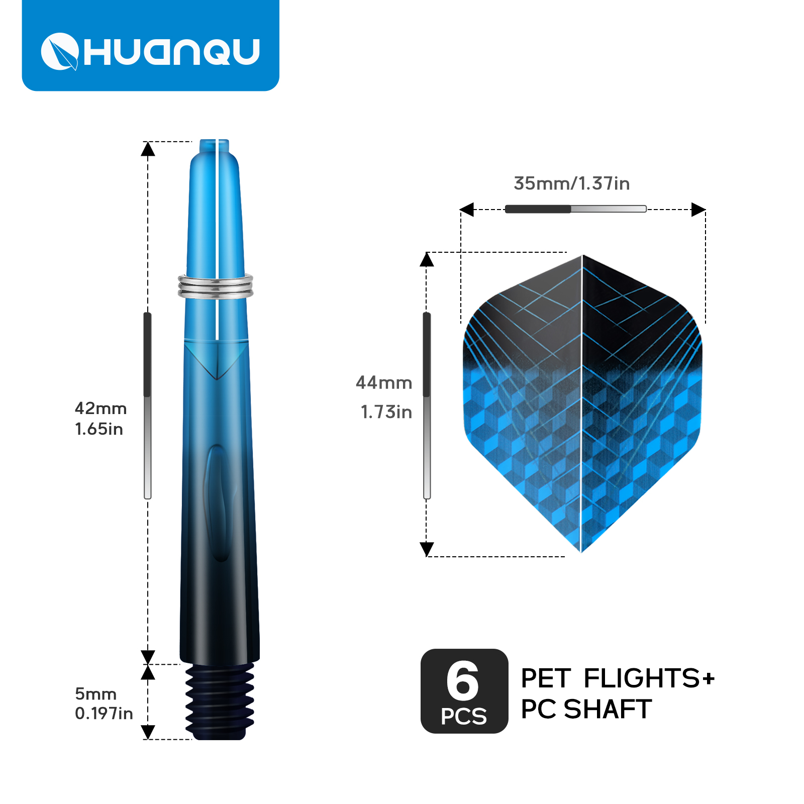 Huanqu 47mm 다트 샤프트 6개 + 표준 펫 다 - Sports Equipment In Flight 리뷰 및 가격