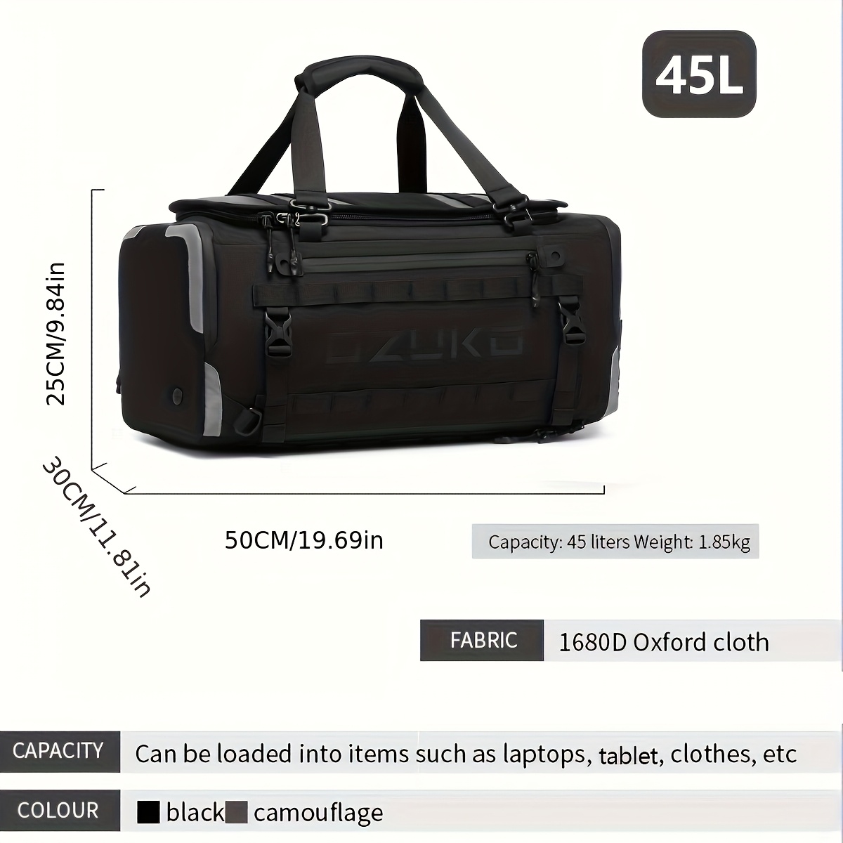 1pc 남성용 옥스포드 핸드백, 대용량 여행 가방, 하 - Sports Equipment Air China 리뷰 및 가격