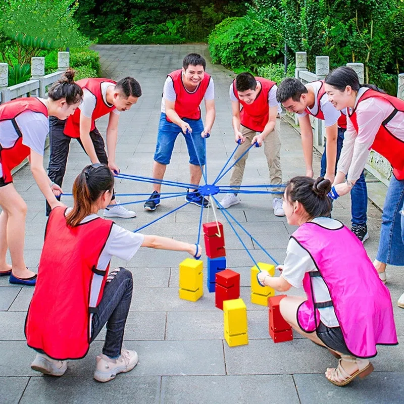 팀워크 게임 타워 빌딩 야외 스포츠 장난감 팀 빌딩 게 - Sports Equipment Companies 리뷰 및 가격
