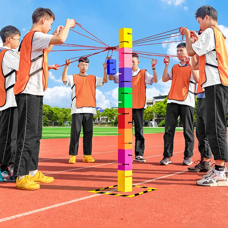 팀워크 게임 타워 빌딩 야외 스포츠 장난감 팀 빌딩 게 - Sports Equipment Companies 리뷰 및 가격